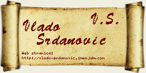 Vlado Srdanović vizit kartica